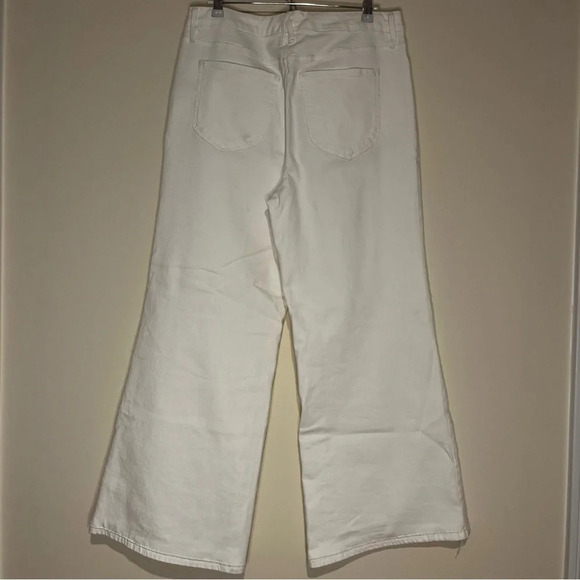 NWOT GOOD AMERICAN Good Waist Wide Leg Palazzo Pant White Jeans - Picture 7 of 16